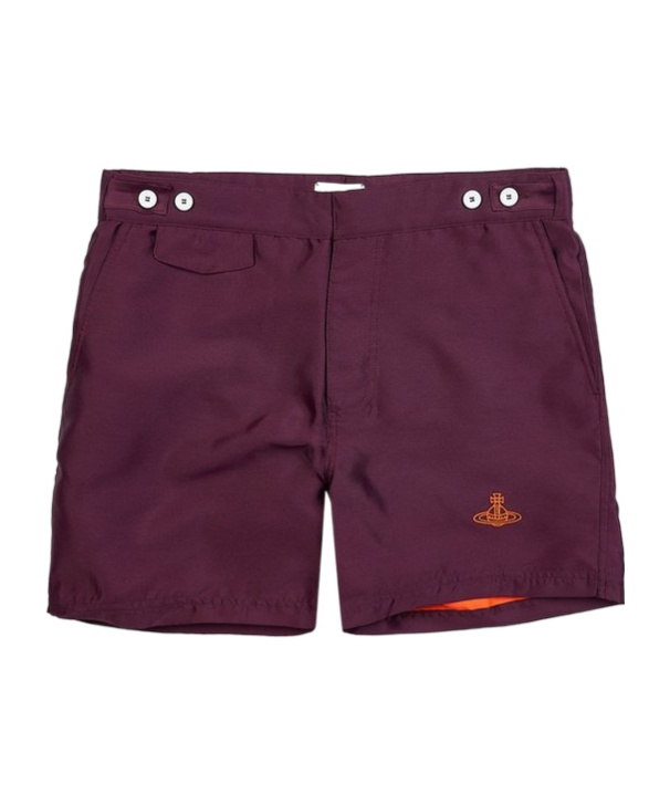 Vivienne Westwood Orb Logo Swimming Trunks In Red