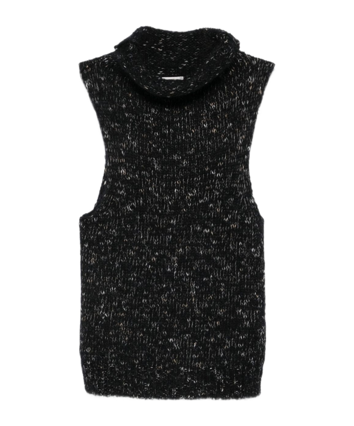 Alysi Wool Turtle-neck Top In Black
