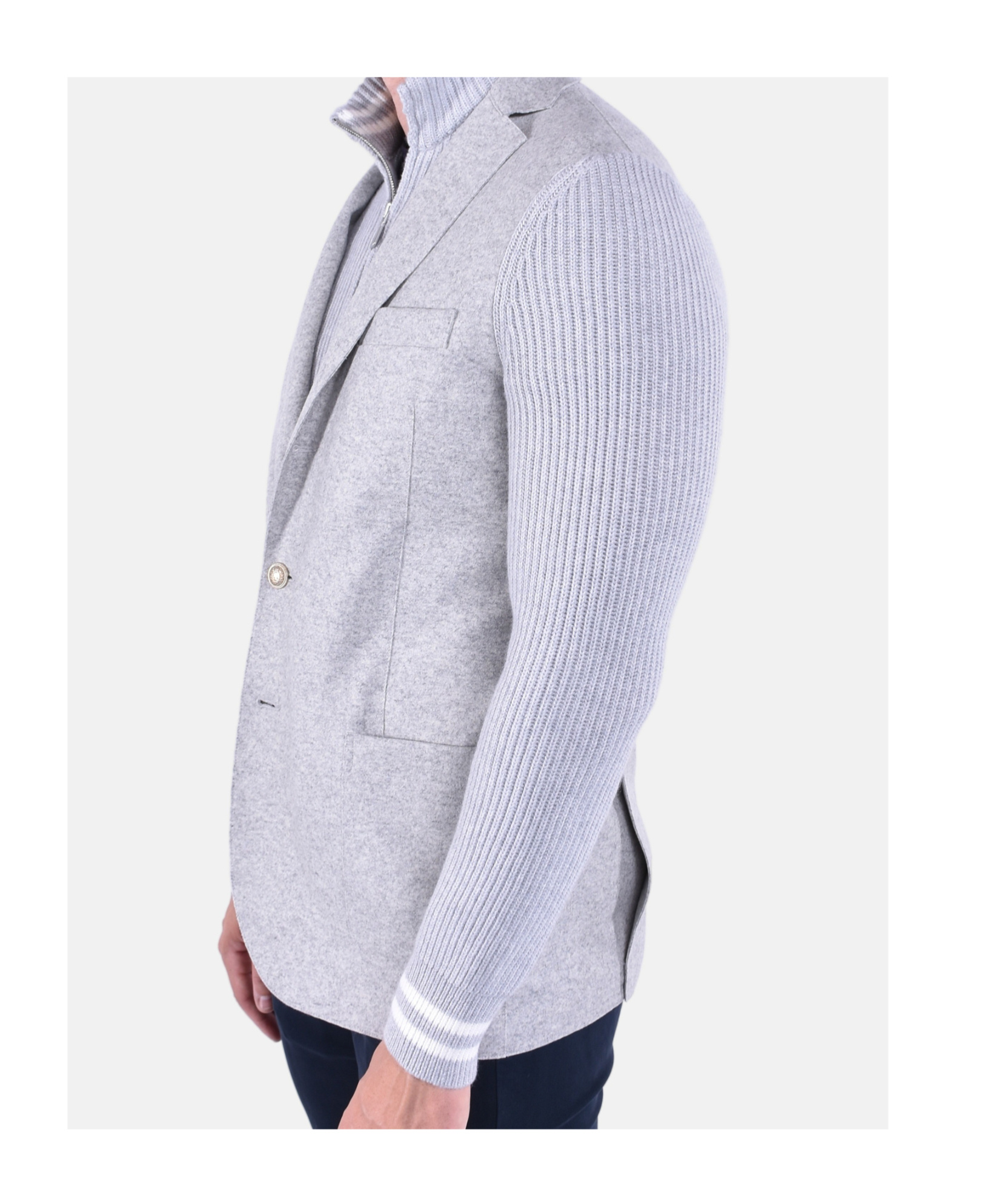 Eleventy Long-sleeved Suit Jacket In Blue