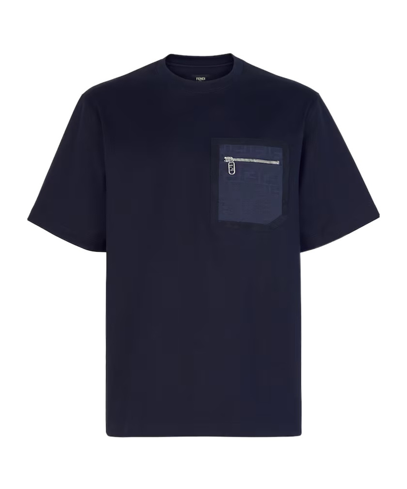 Fendi Pocket T-shirt In Black