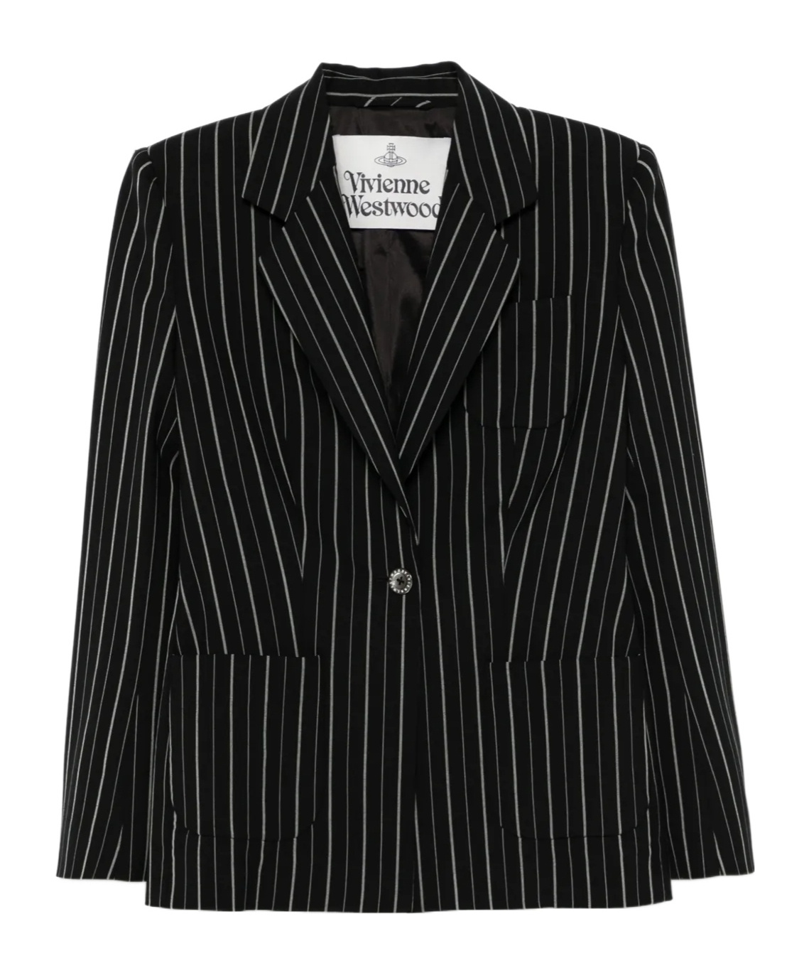 Vivienne Westwood Striped Blazer In Black