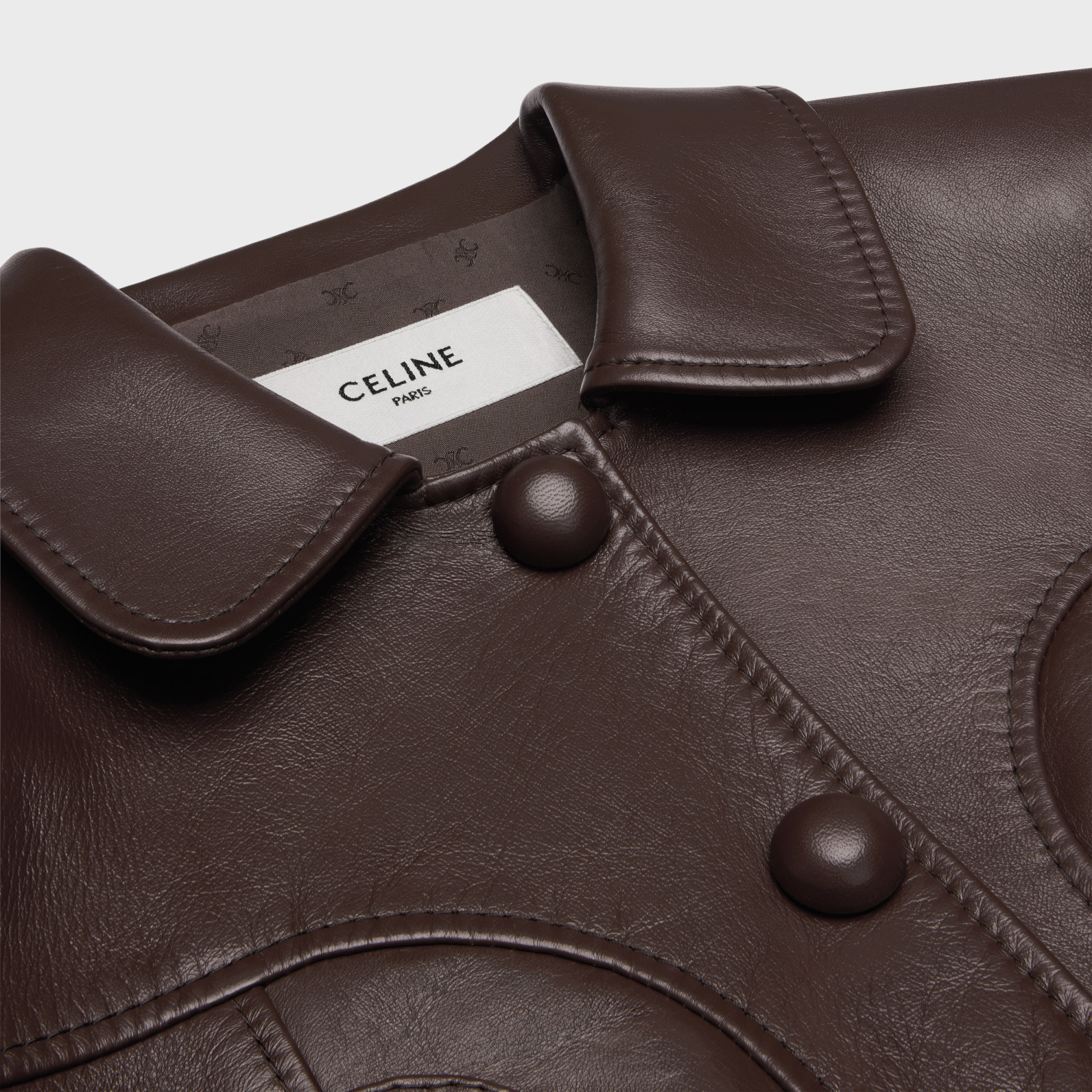 CELINE LONG-SLEEVED LEATHER JACKET 