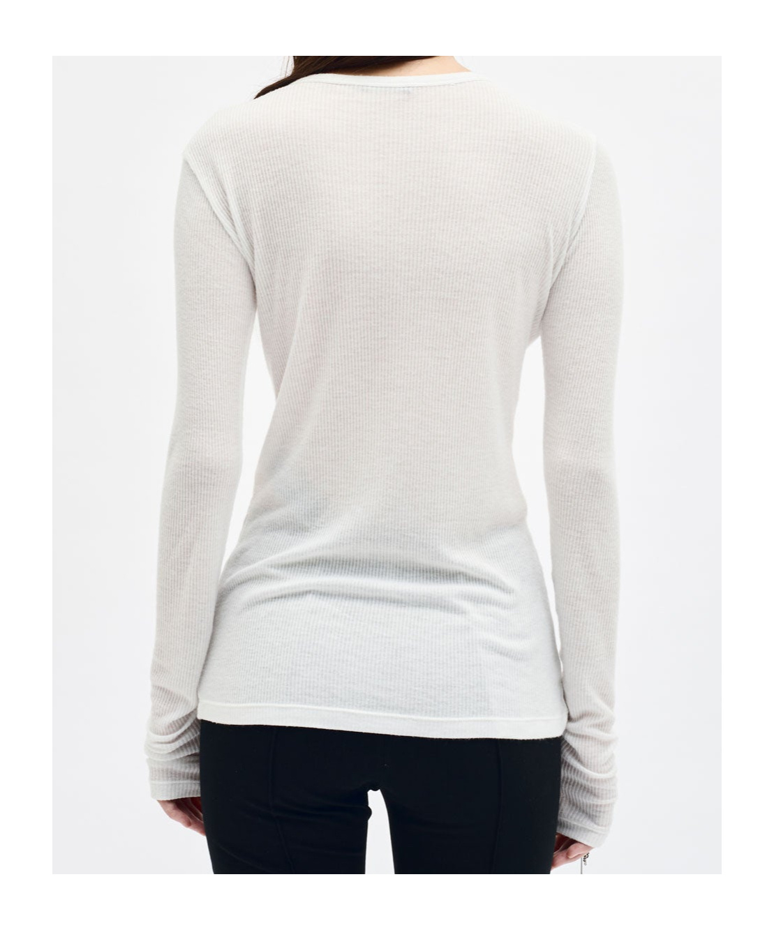 ANN DEMEULEMEESTER FIENE RIBBED LONG-SLEEVE TOP 