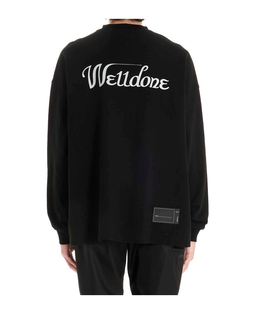 We11 Done Oversized Logo Sweatshirt In Black
