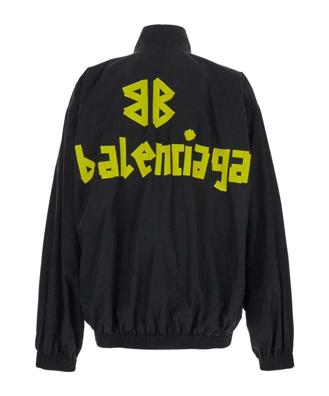 Balenciaga Black Tape Type Bomber Jacket In Black