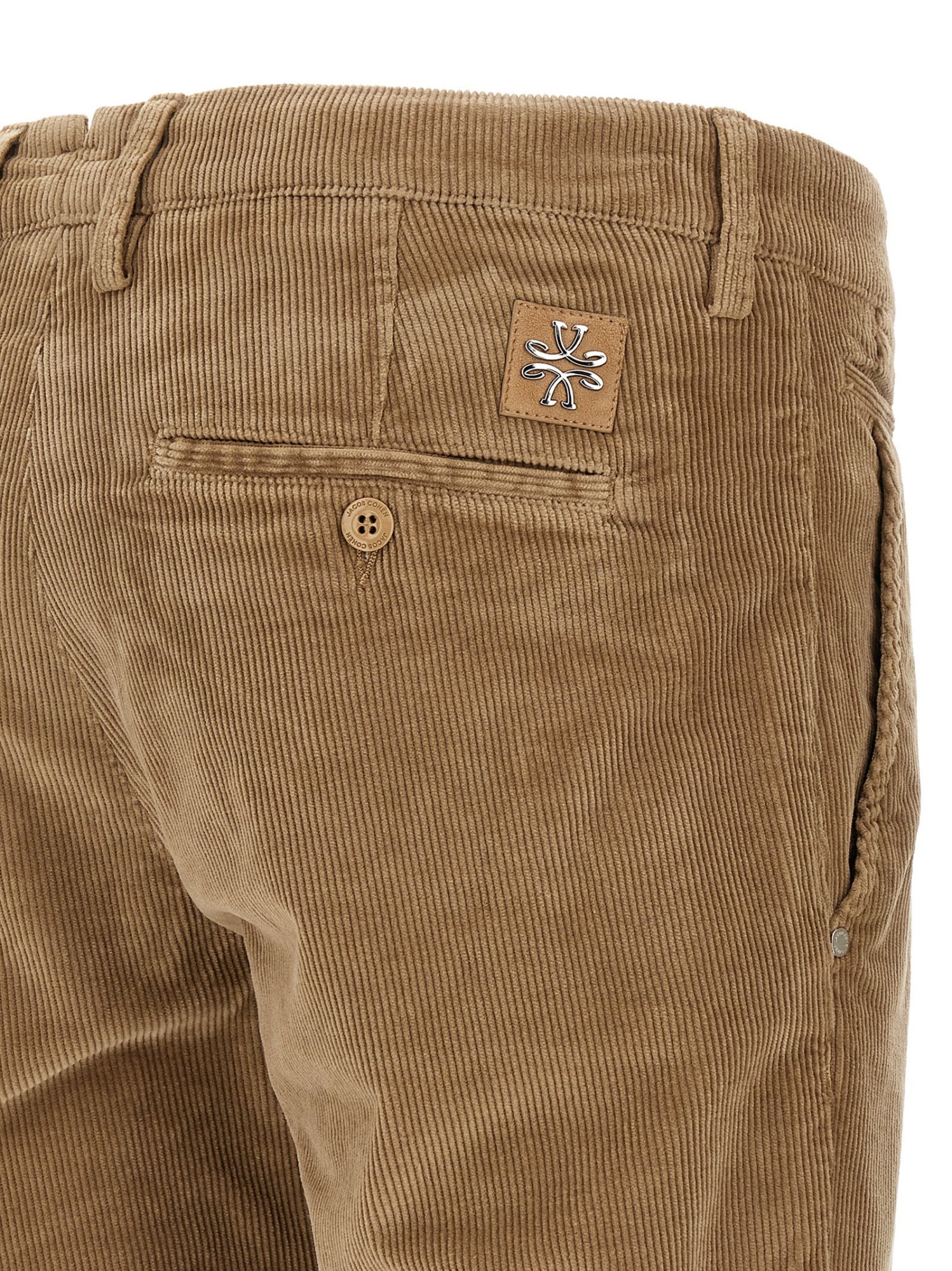 Jacob Cohen Corduroy Trousers With Pockets And Loops In Multi