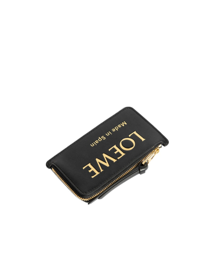 Loewe Logo-print Leather Wallet In Black