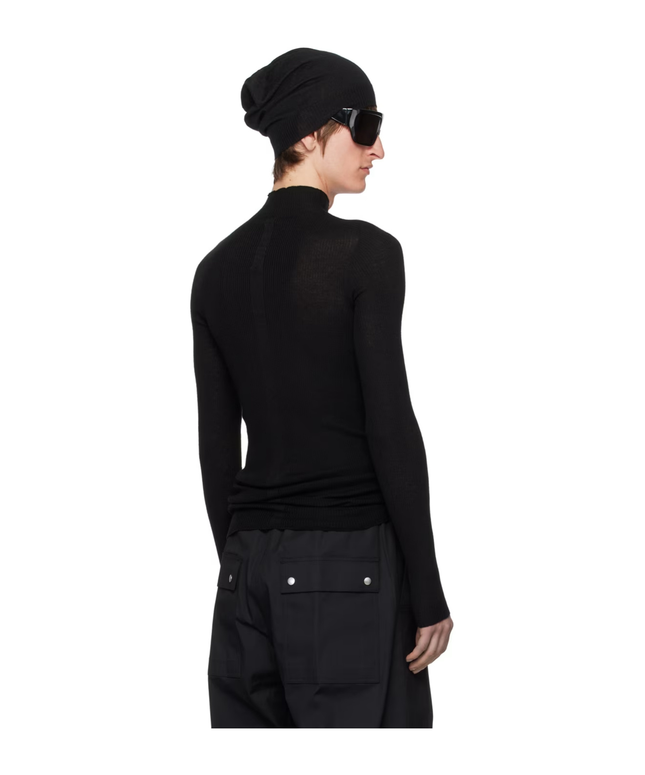 Rick Owens Lupetto Long-sleeved Sweater In Black