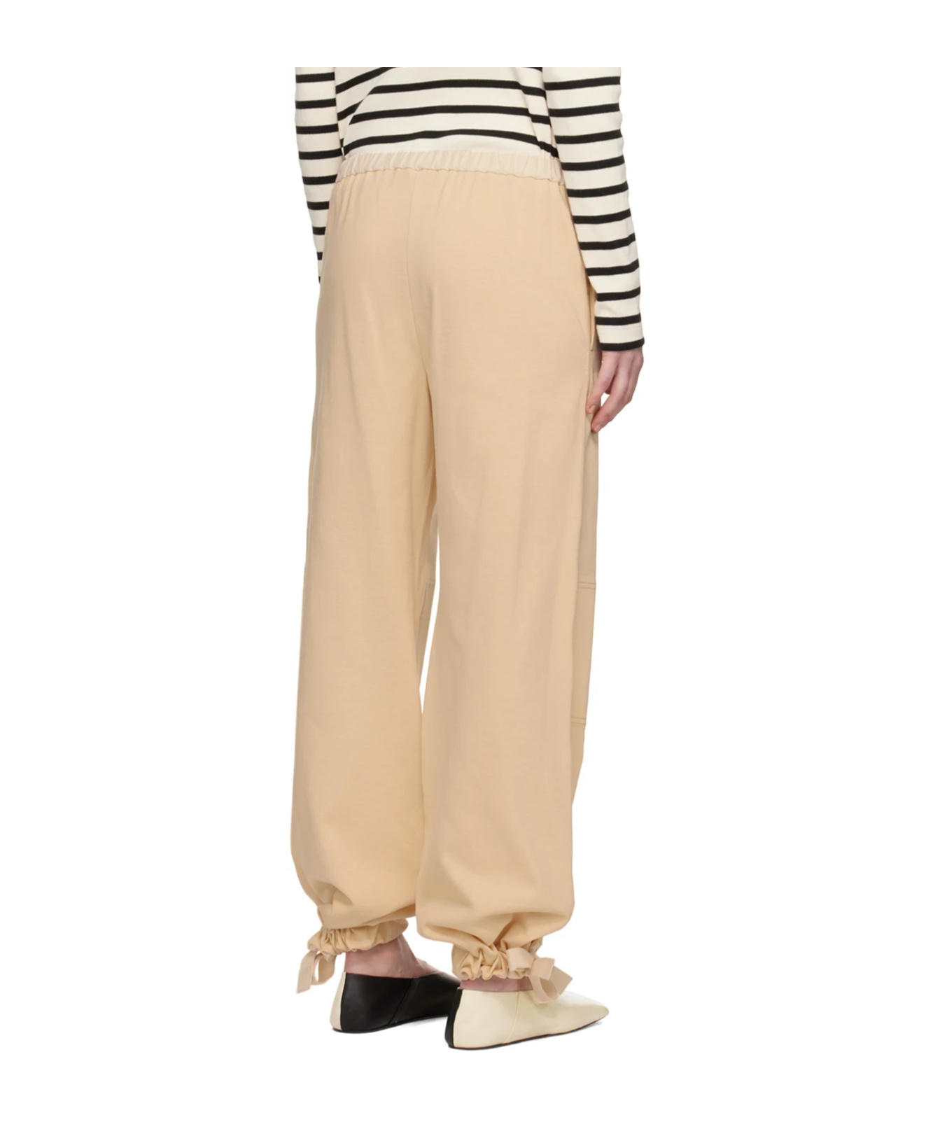 Jil Sander Two-pocket Belted Casual Pants In Pink