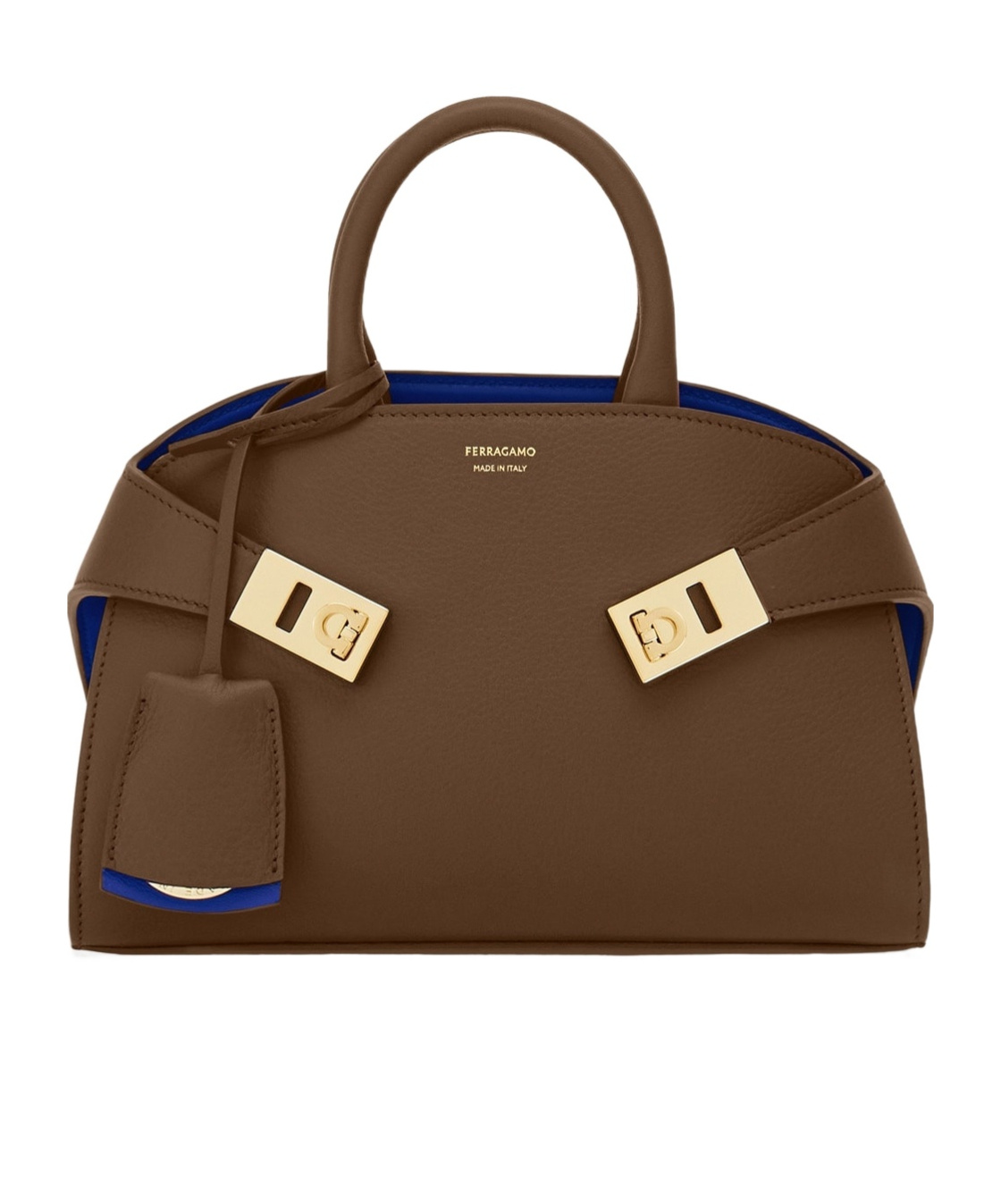 Ferragamo Hug Dual-handle Shoulder Bag In Brown