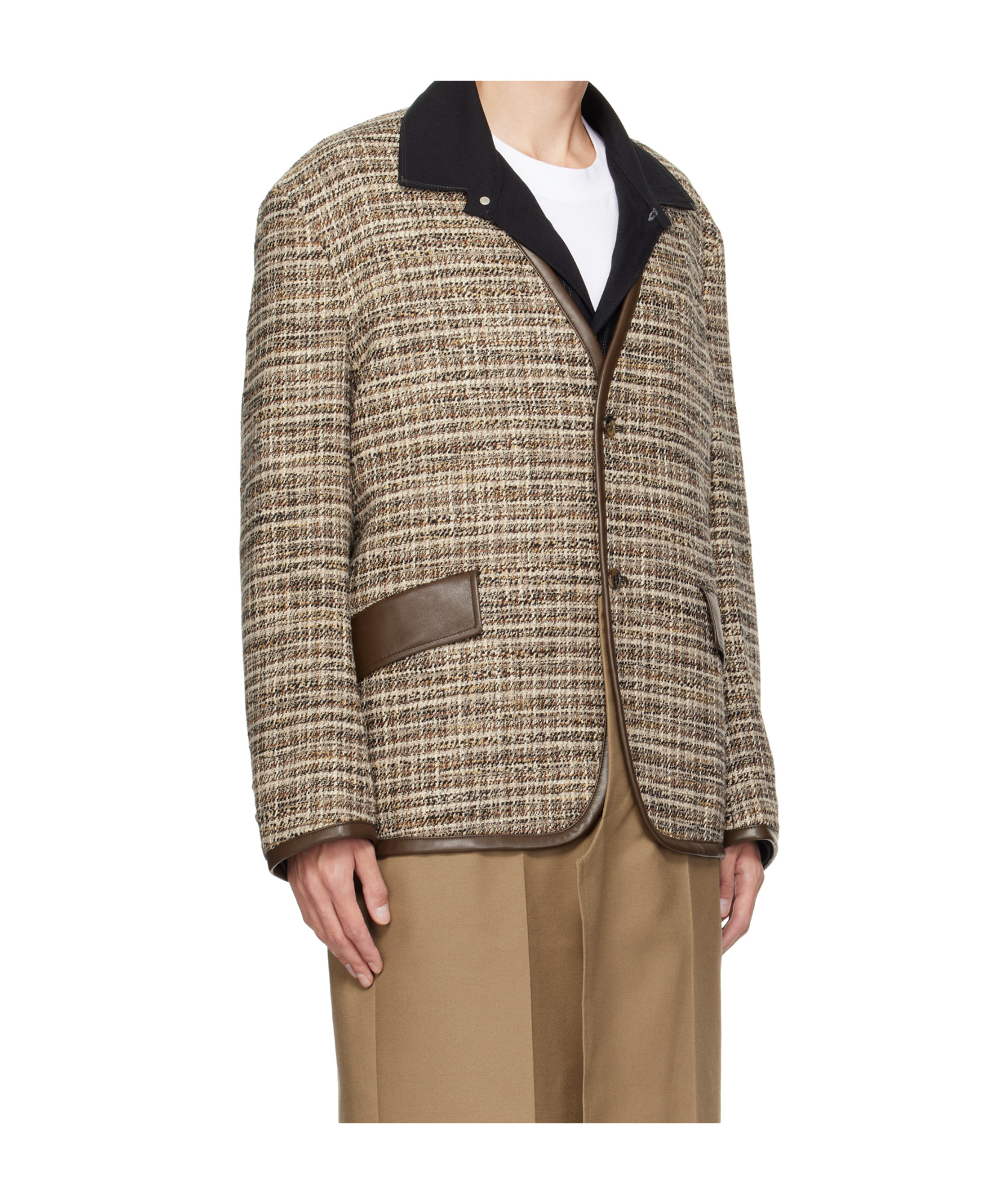 Junya Watanabe Tweed Jacket In Brown