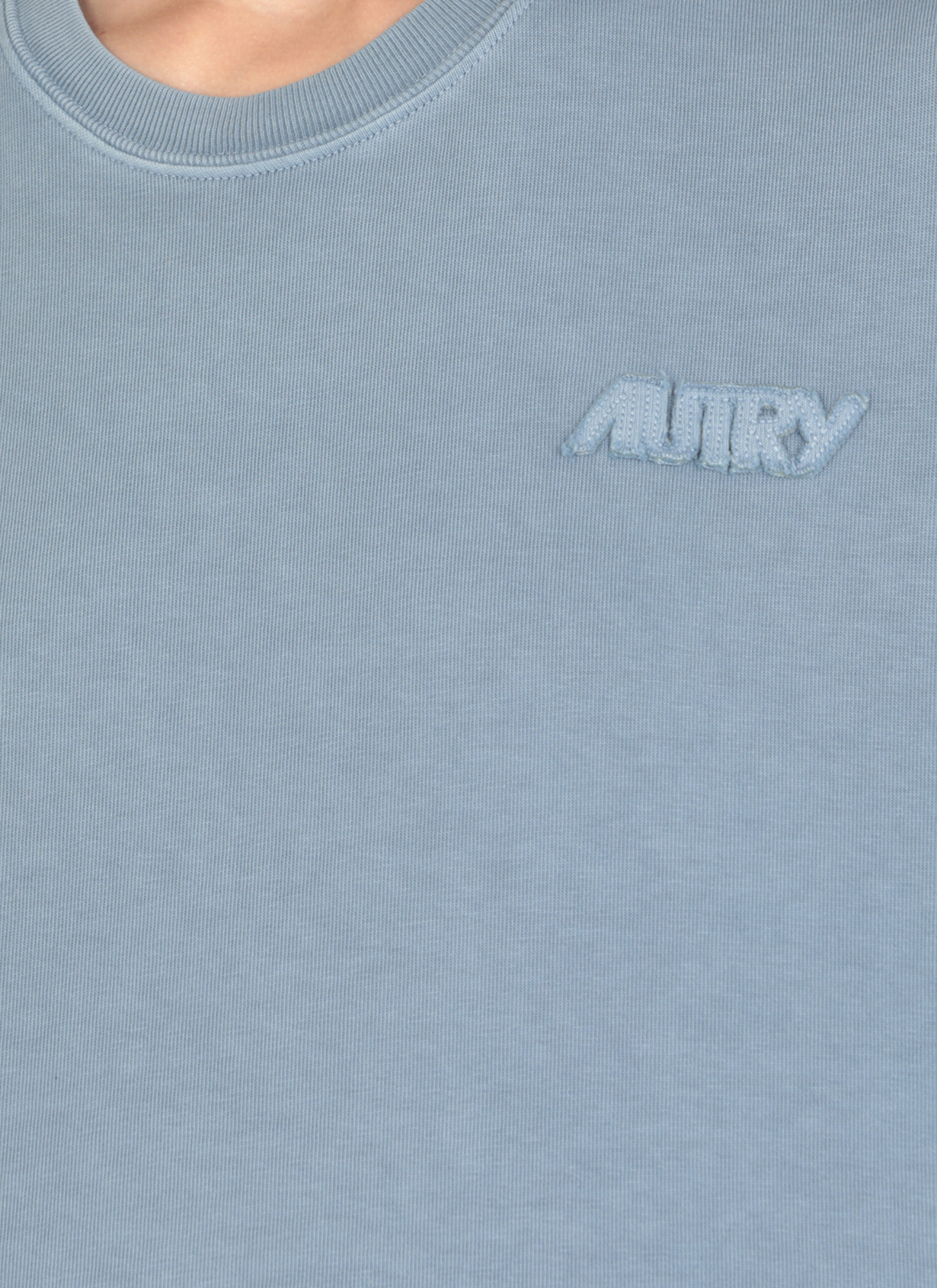 Autry Boxy Fit Cropped T-shirt In Blue