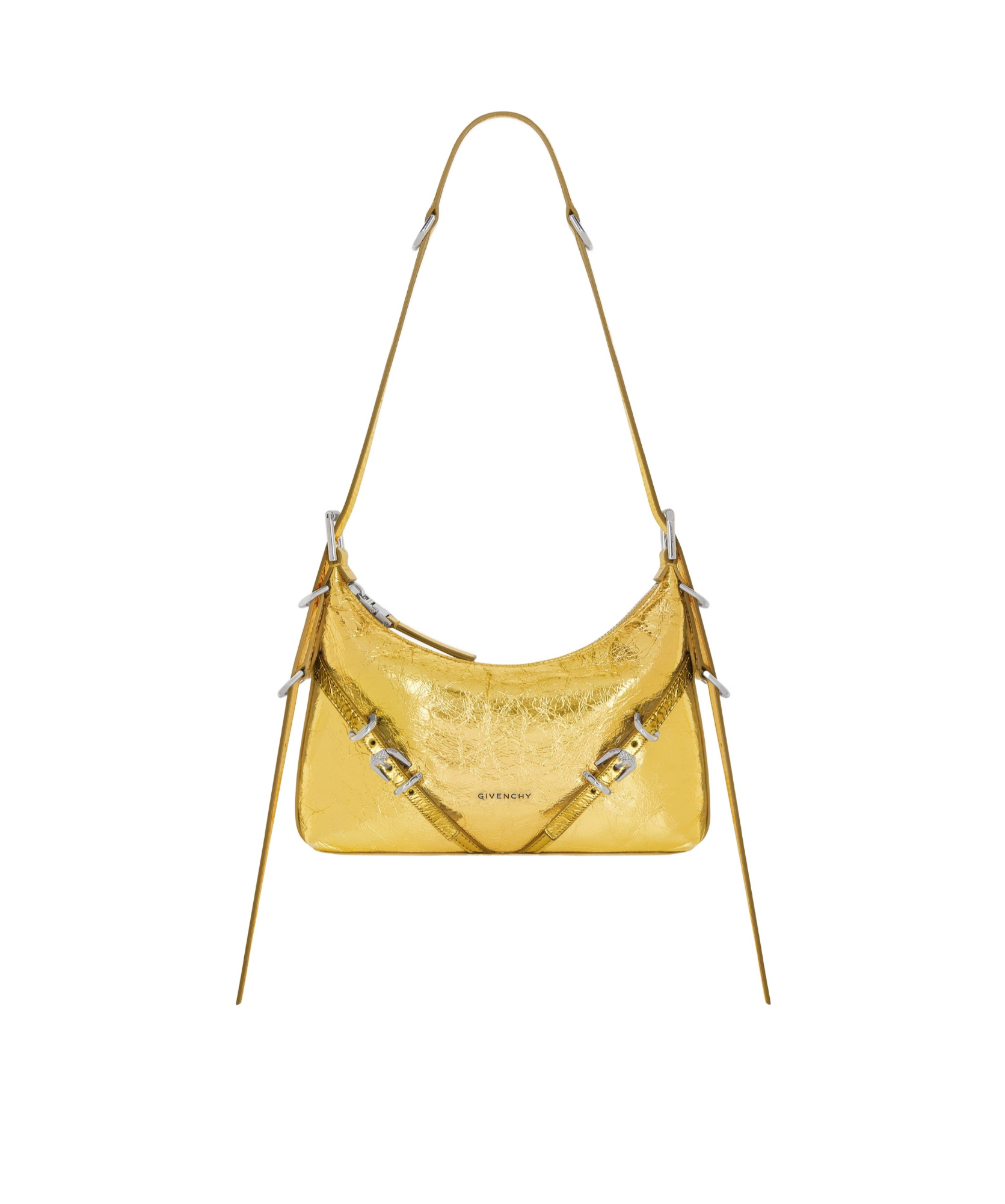 Givenchy Mini Voyou Leather Shoulder Bag In Yellow