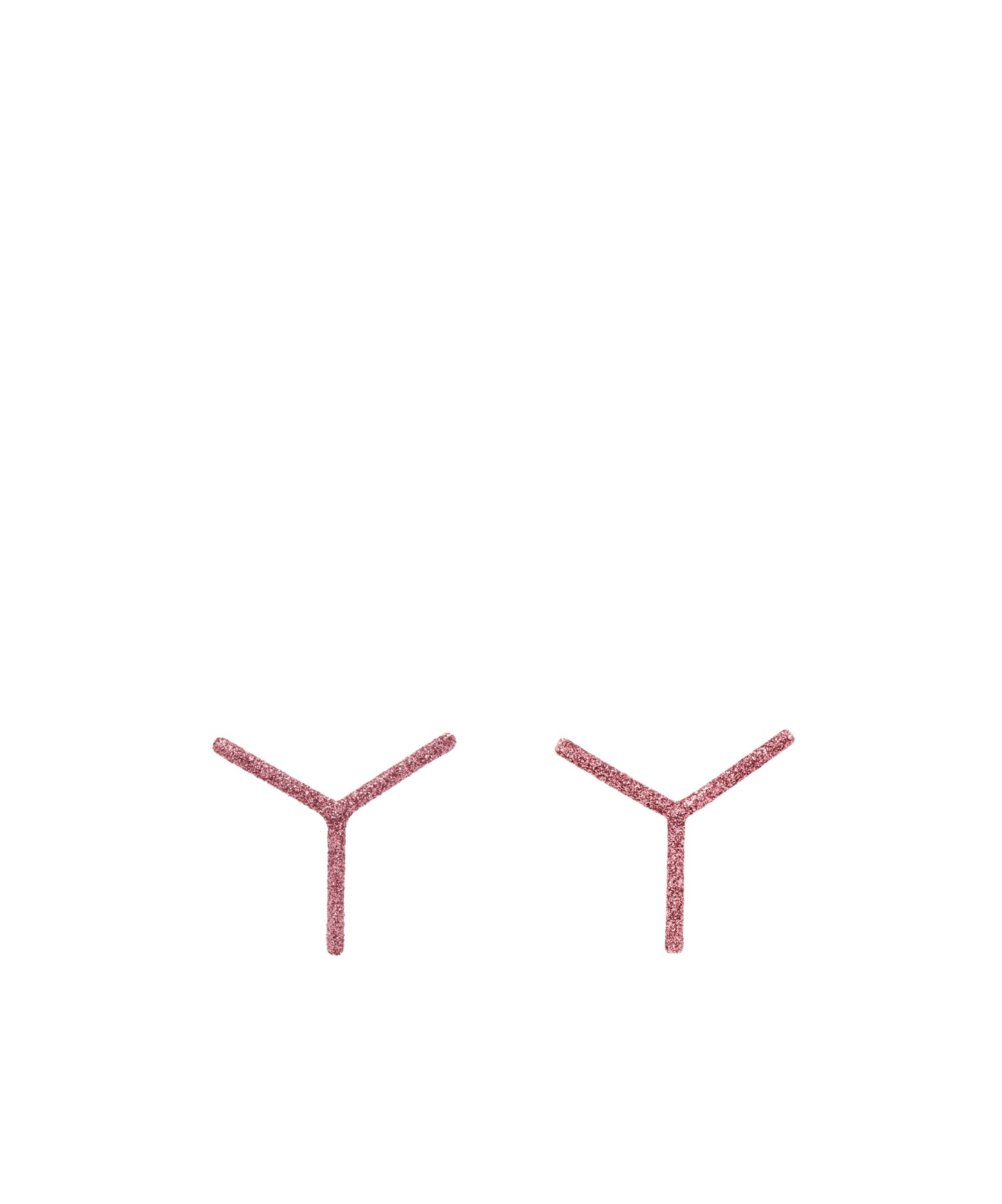 Y/project Pink Maxi Y Earrings In Pink