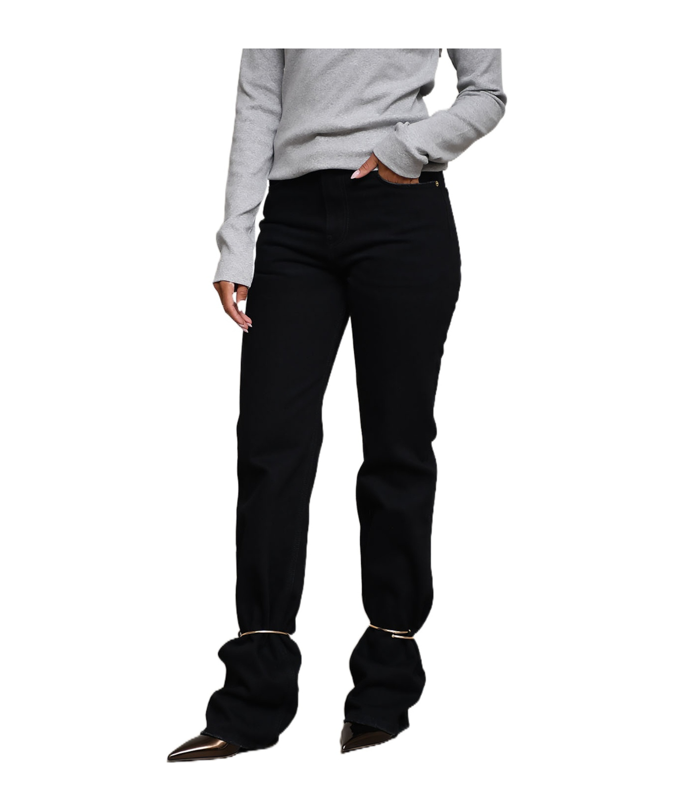 Darkpark Straight Leg Fitted Jeans In Black