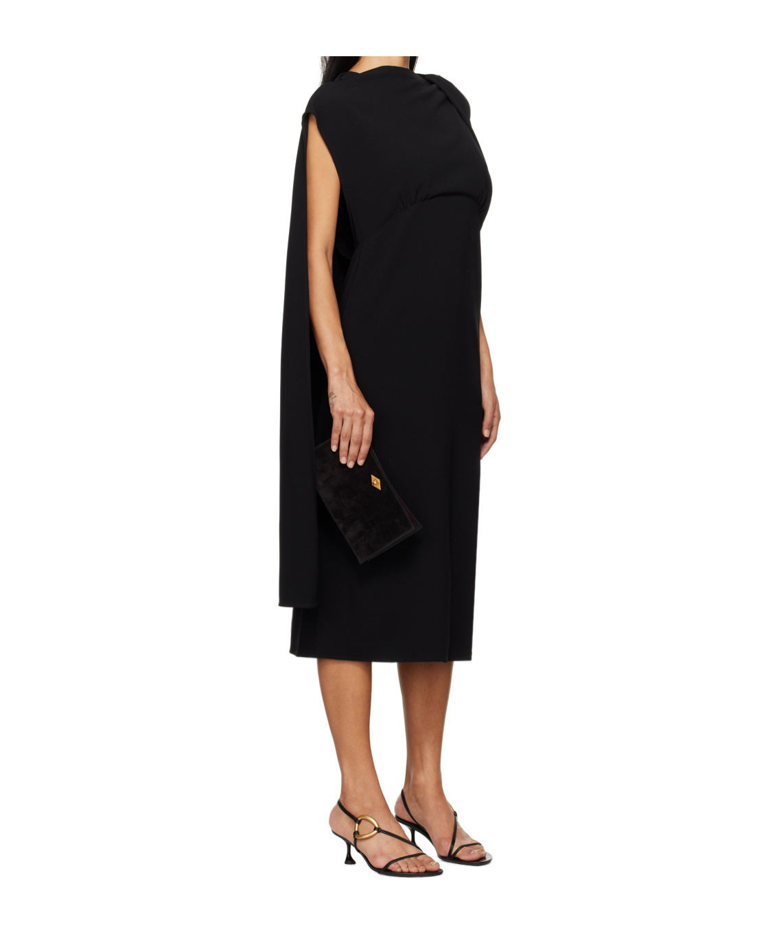 Proenza Schouler Mid-length Dress With Pleated Details In Black