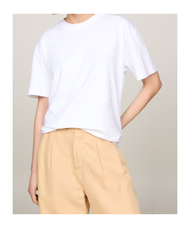 TOMMY HILFIGER LOGO-EMBROIDERED COTTON T-SHIRT
