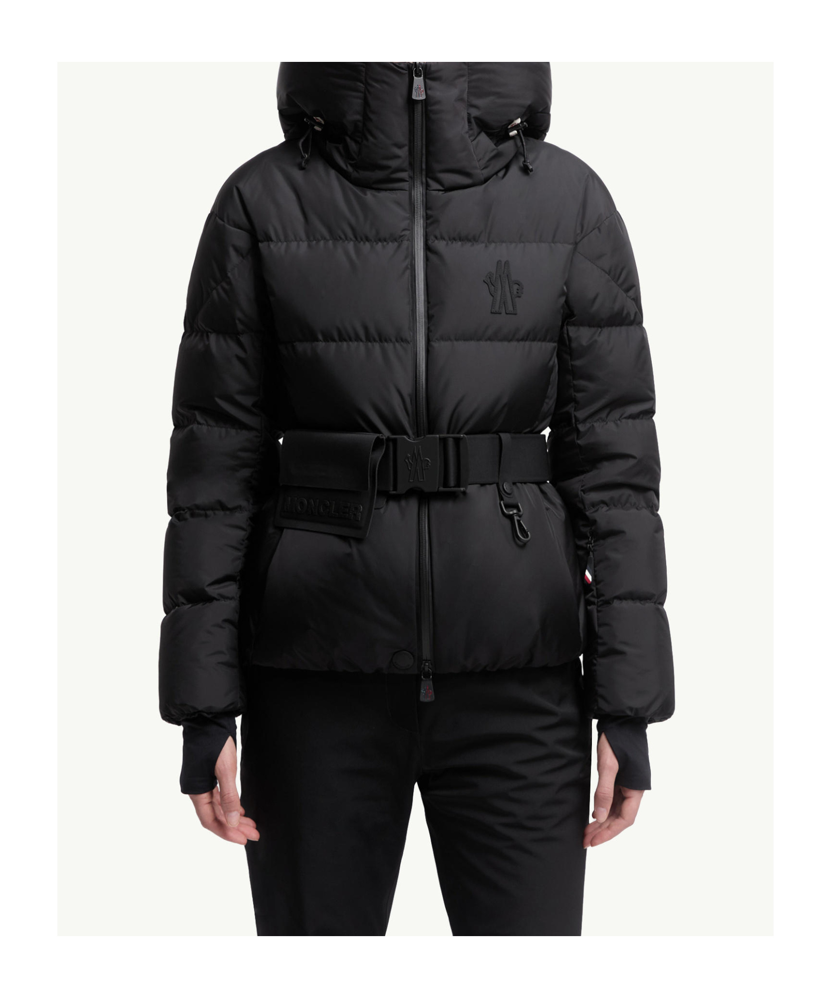 Moncler Bouquetin Padded Jacket Drawstring In Black