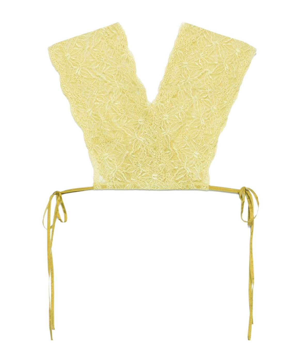 Dries Van Noten Green Lace Crop Top