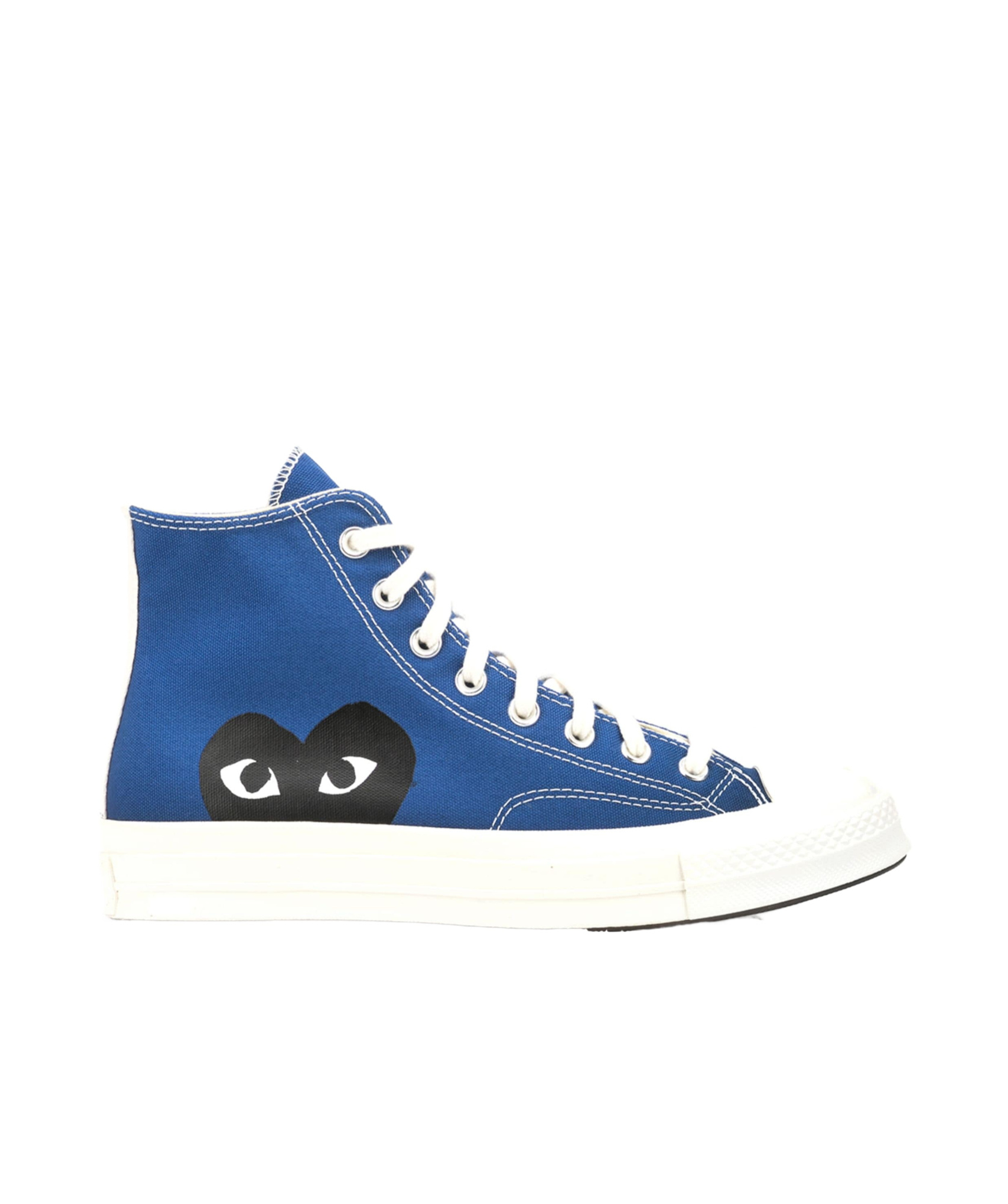 Shop Comme Des Garçons Play X Converse Round-head High-top Casual Shoes In Blue