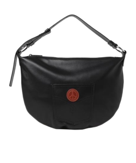 Moschino Zipper Handbag In Black