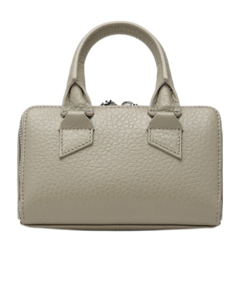 Attico Mini Friday Bag Top Handle Textured Finish In Gray