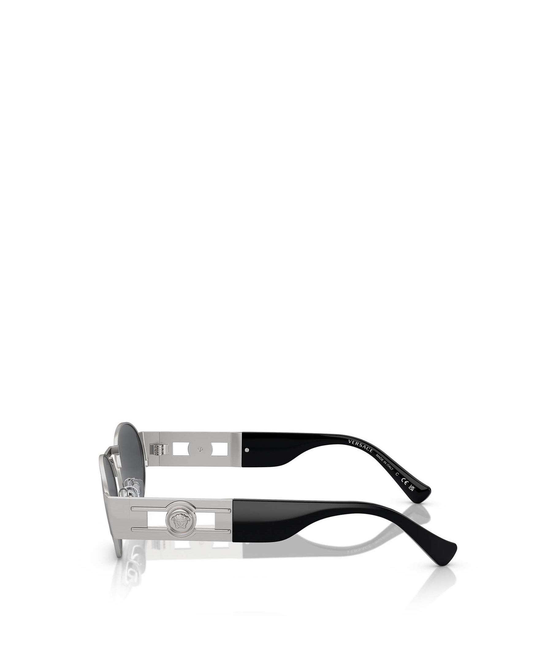 Versace Oval-frame Sunglasses In Black