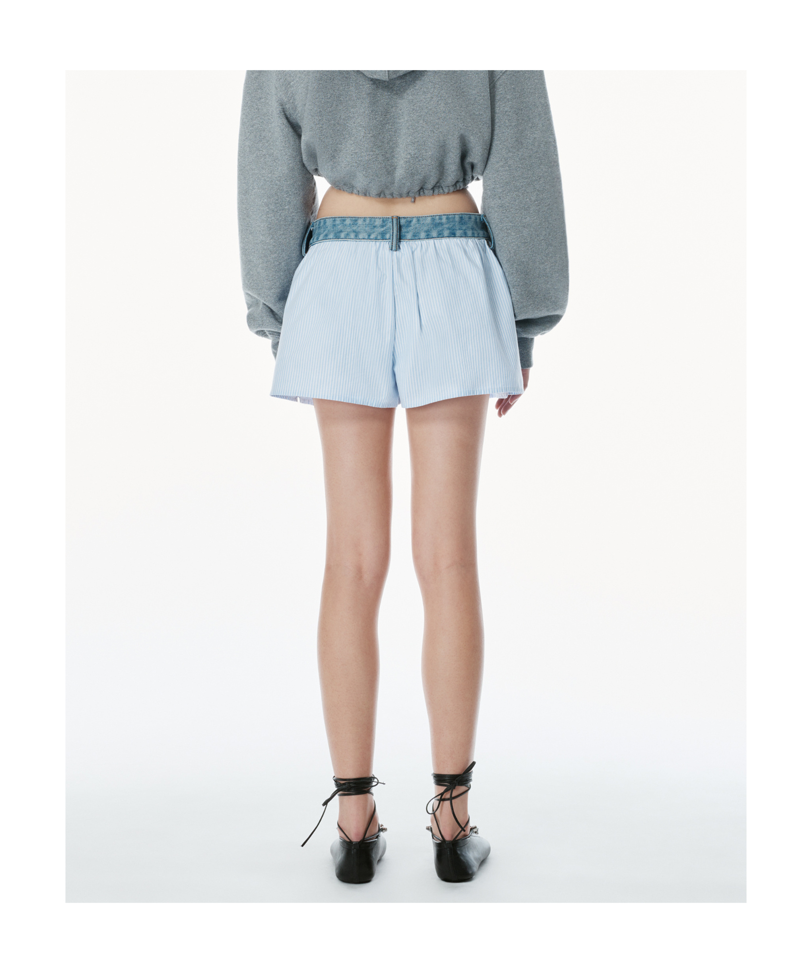 Alexander Wang T T By Alexander Wang Boxer Shorts In Blue