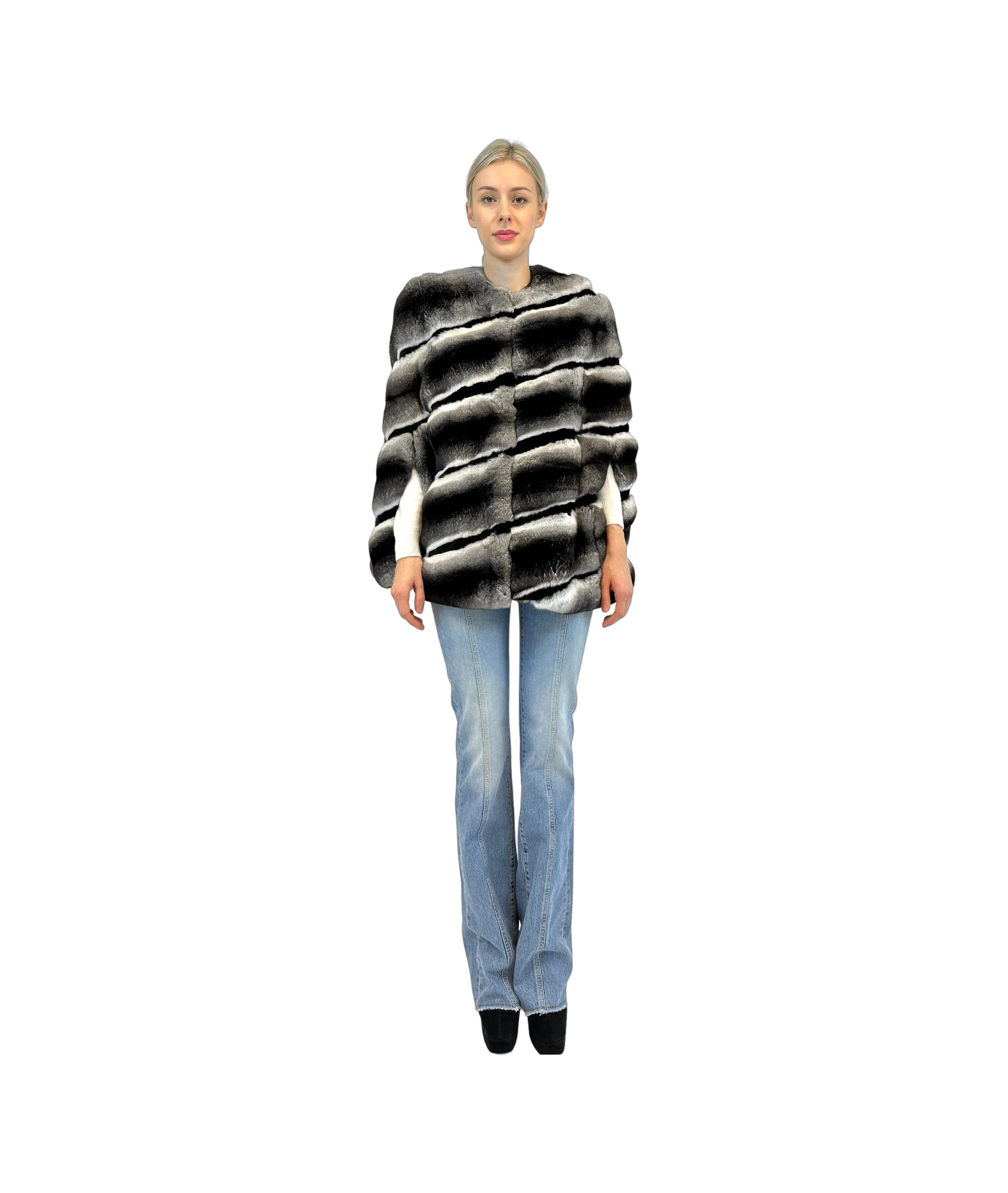 Liska Round-necked Fur In Black