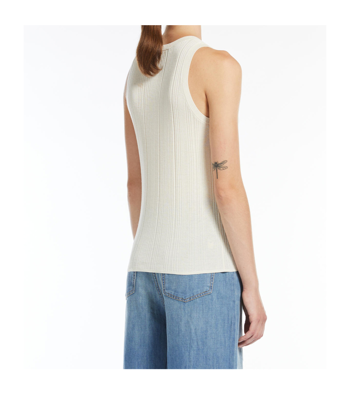 Shop Weekend Max Mara Viscose Yarn Top In White