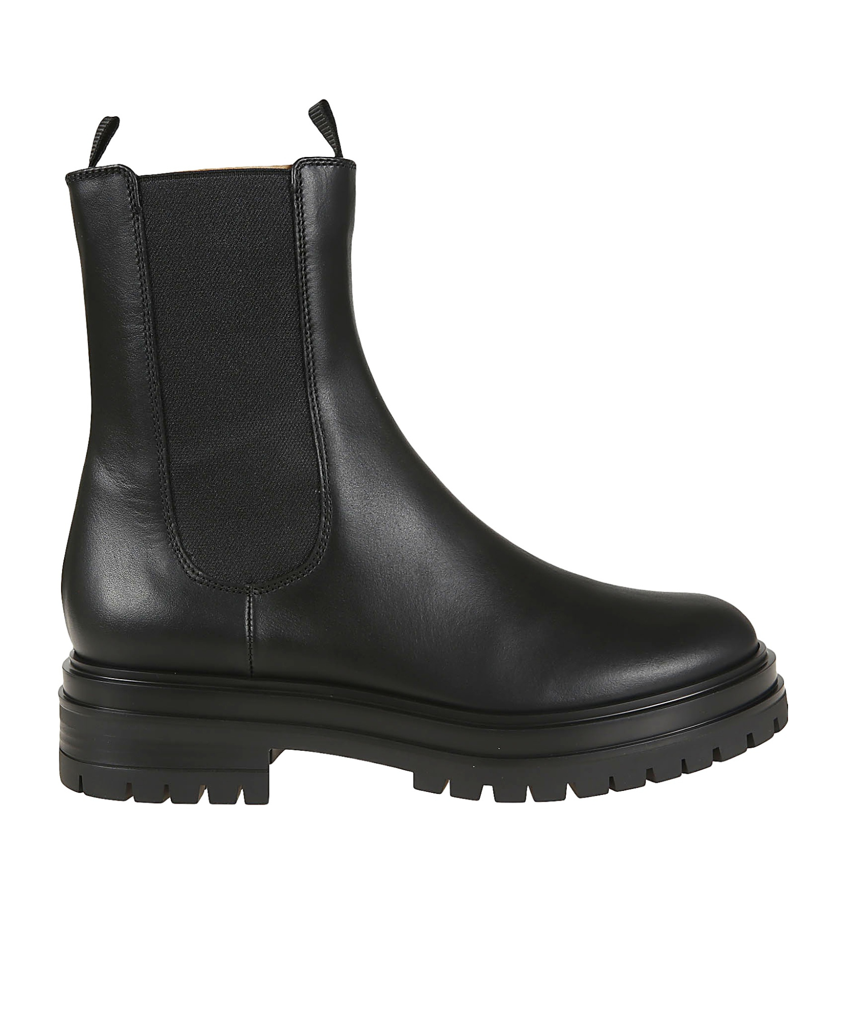 Gianvito Rossi Chester Leather Chelsea Boots In Black