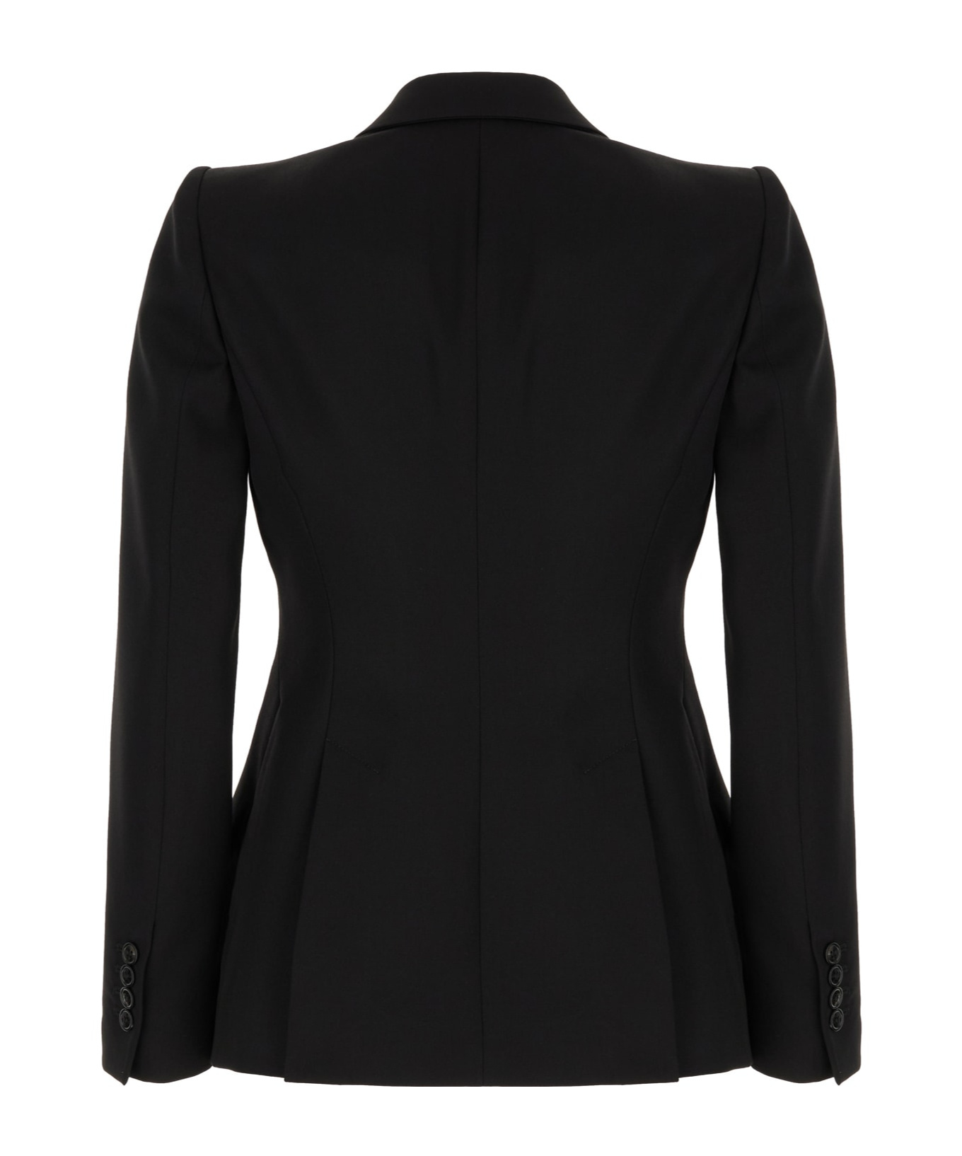 Alexander Mcqueen Upside-down Lapel Jacket In Black