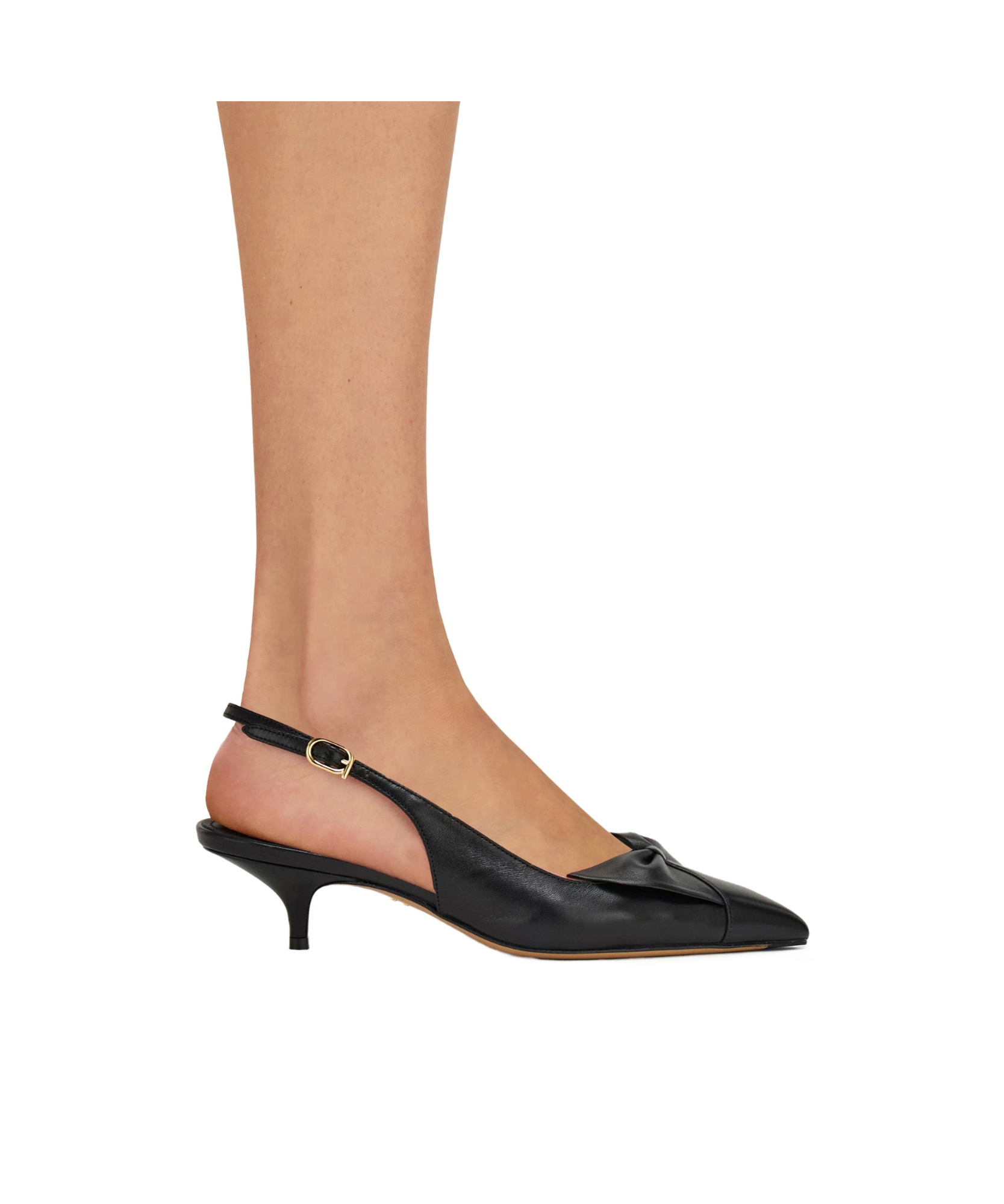 Ferragamo Soft Bow Slingback Pump In Black
