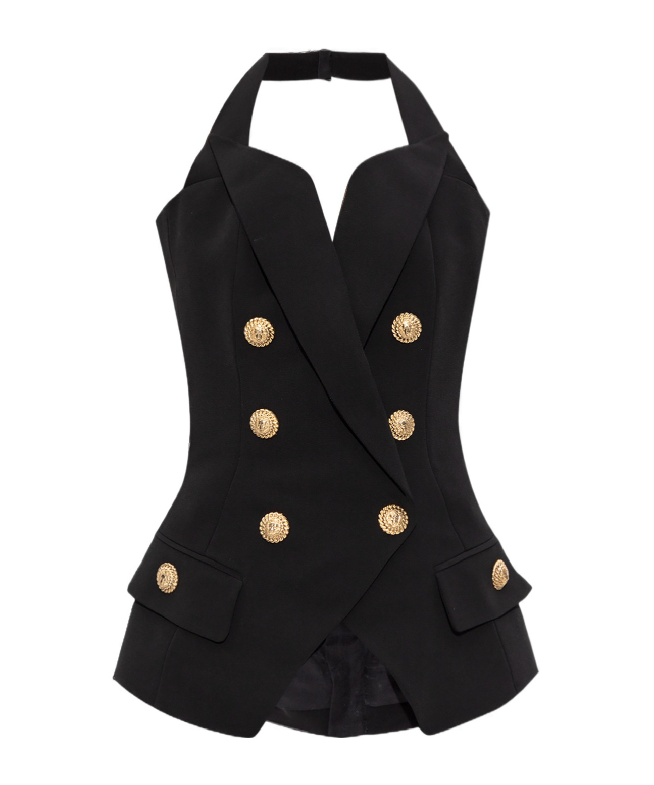 BALMAIN STRUCTURED CREPE TOP