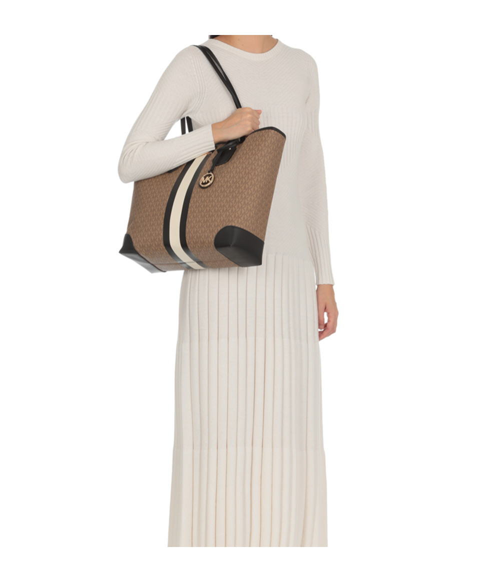 Shop Michael Michael Kors Eva Large Tote Bag In Nude