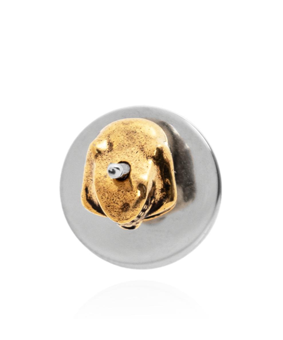 Alexander Mcqueen Round Single Earring In White