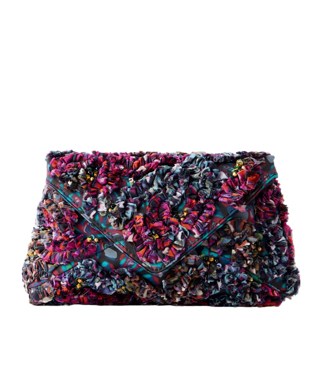 Dries Van Noten Multicolor Clutch Bag In Black