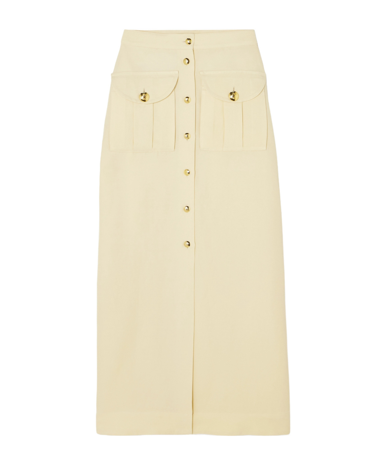 Blazé Milano Twill Midi Skirt In Neutral