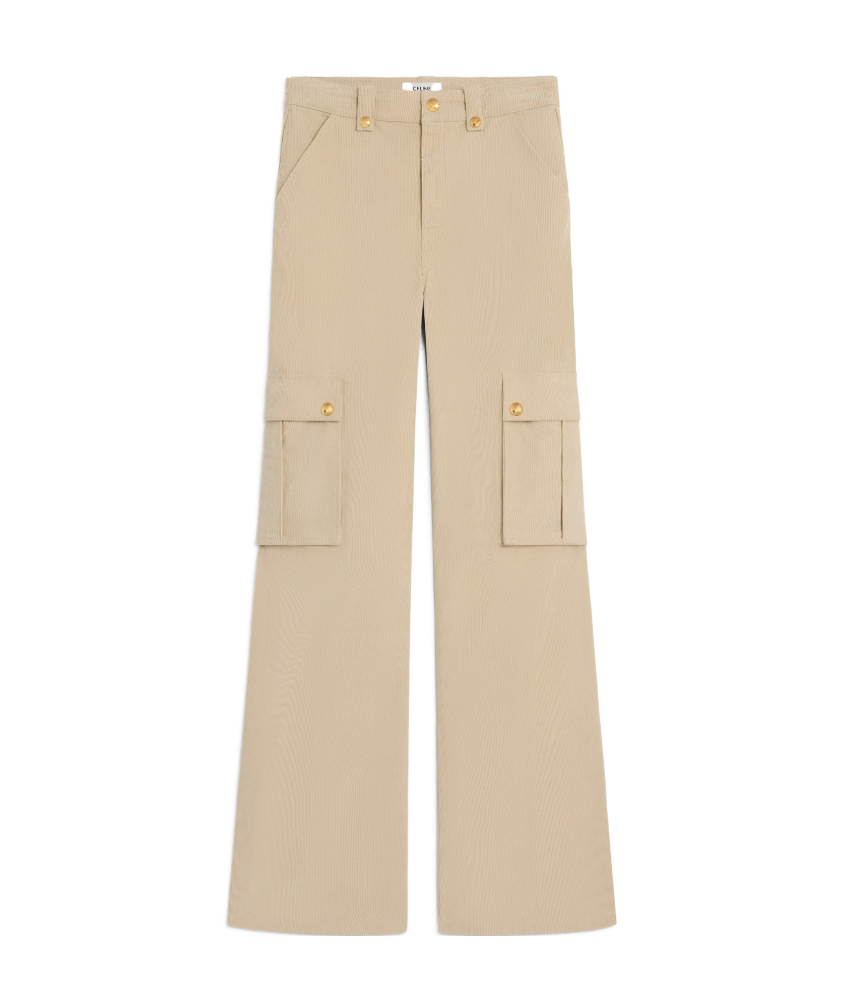 Celine Belt-loop Casual Pants In Brown