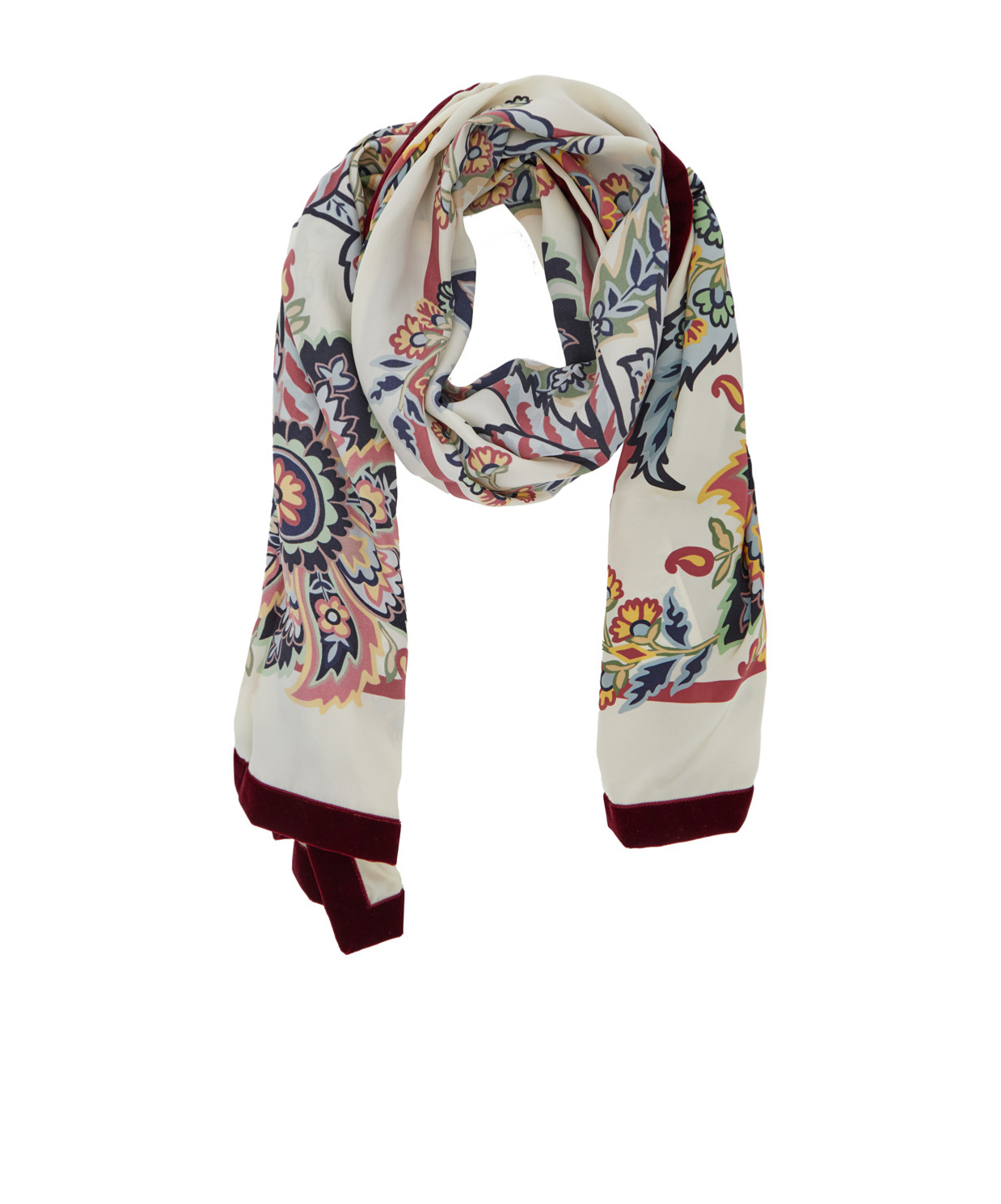 Shop Etro Boheme Printed Scarf In White
