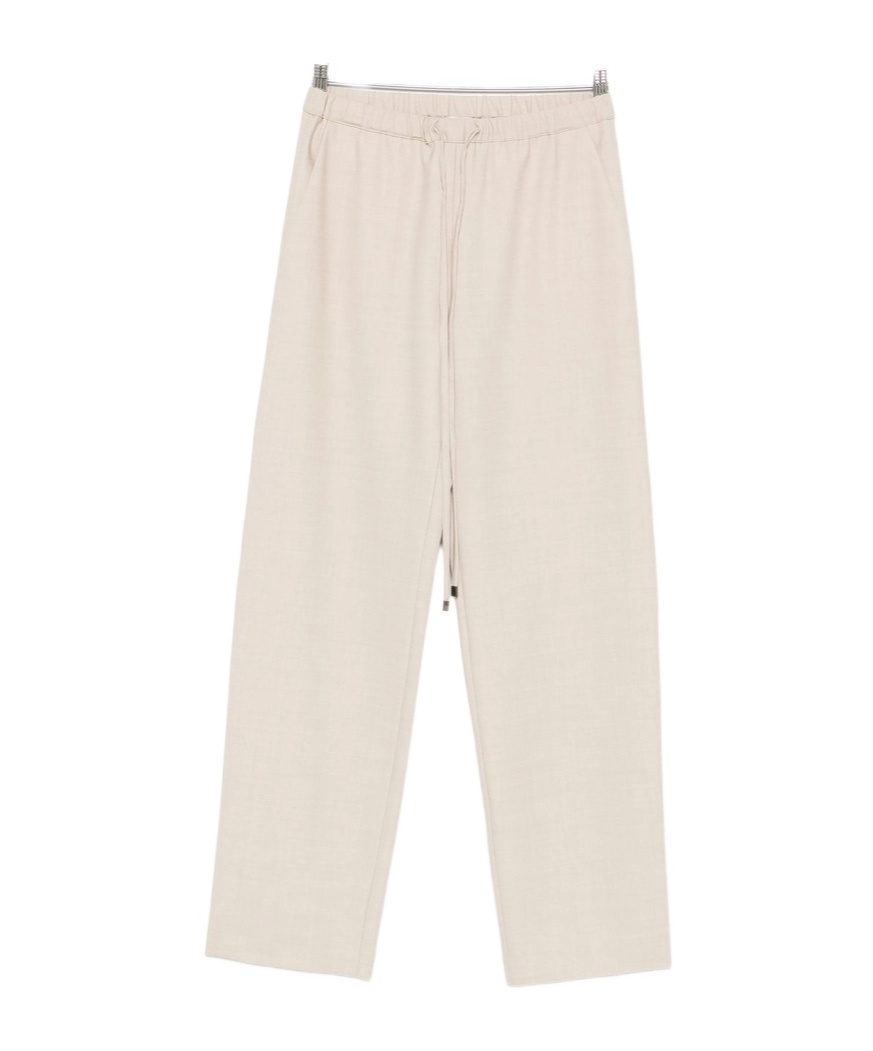 Antonelli Pleated Tie-front Casual Pants In Neutral