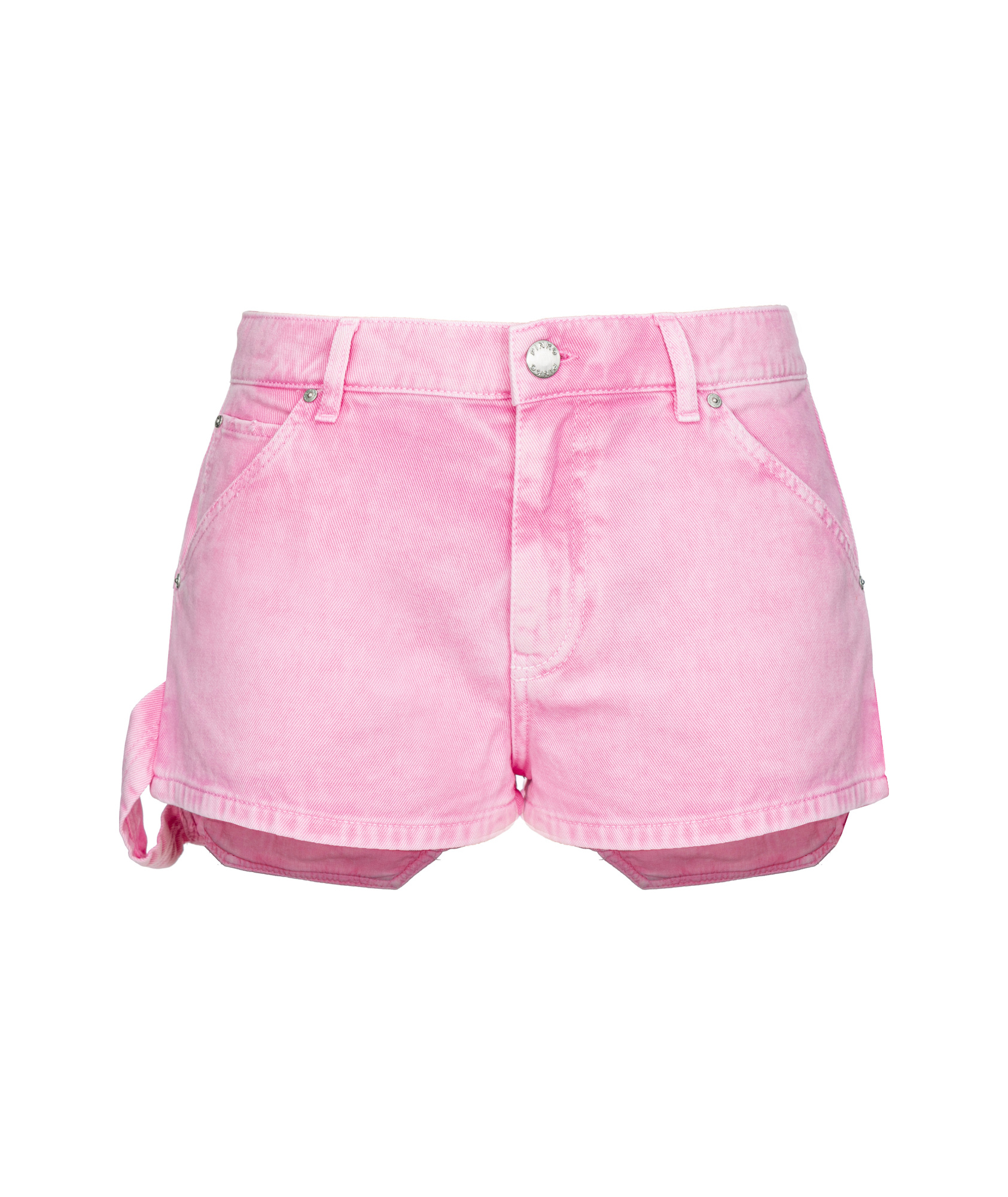 Pinko Workwear Shorts In Cotton Bull Fabric In Pink