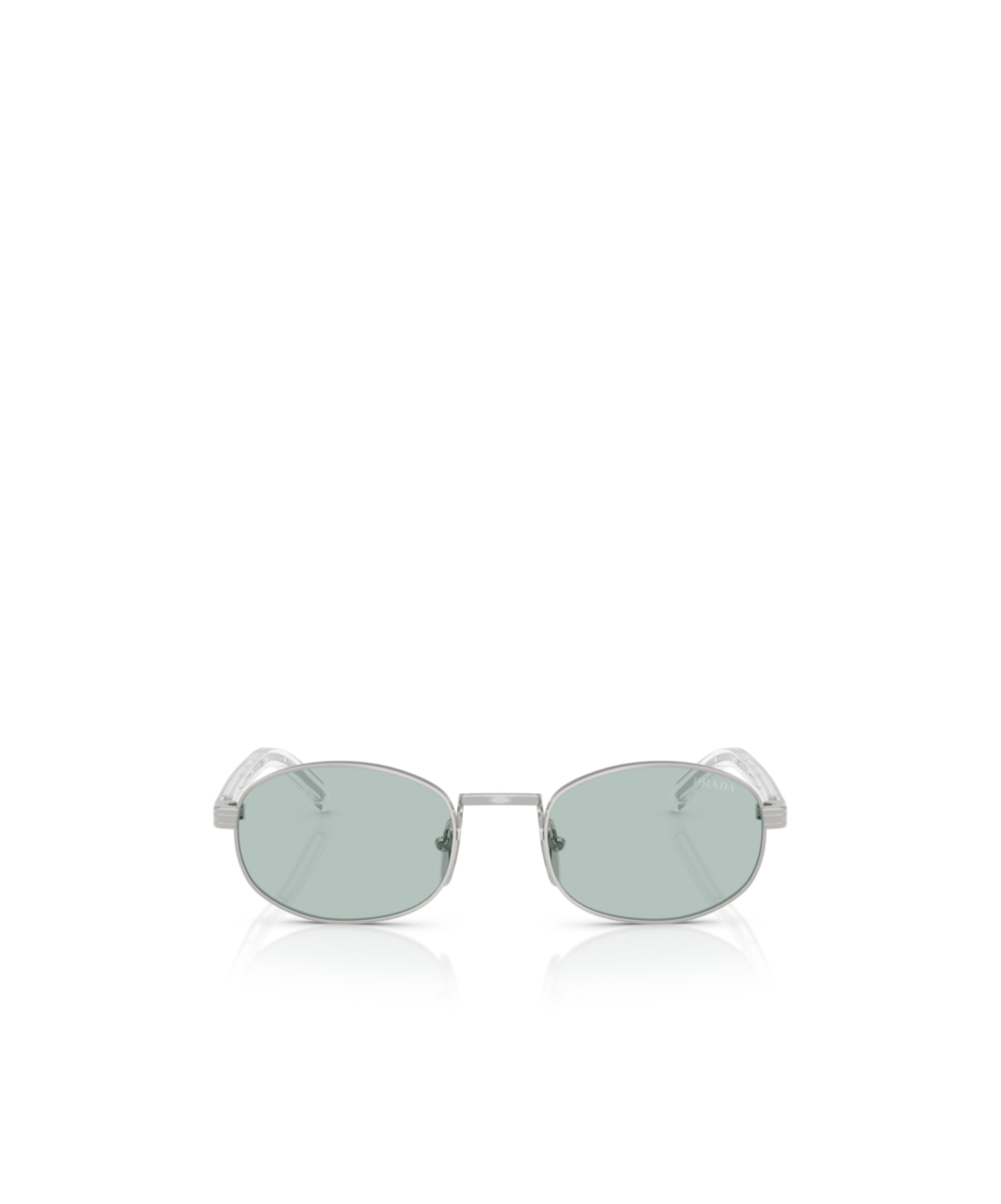 Prada Elliptical Sunglasses In Gray