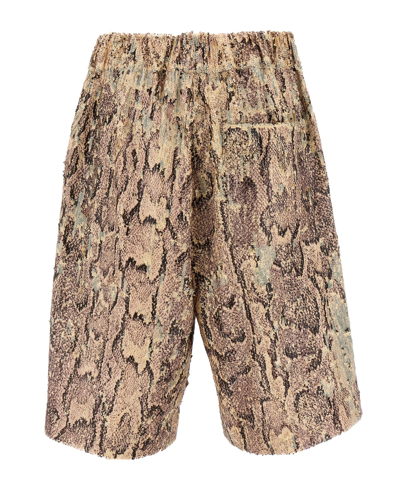 Shop Dries Van Noten Elastic Waist Shorts In Nude