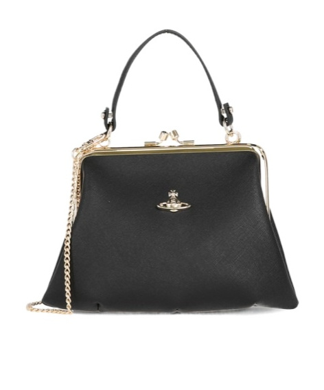 Vivienne Westwood Black Granny Frame Bag In Black