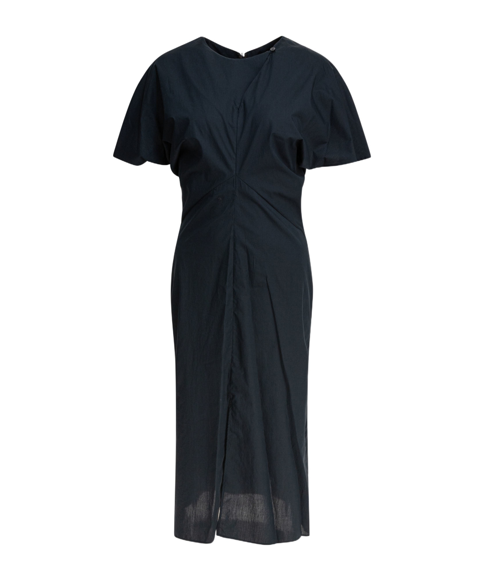 Soeur Draped Detail Short Sleeves V-neck Back In Blue