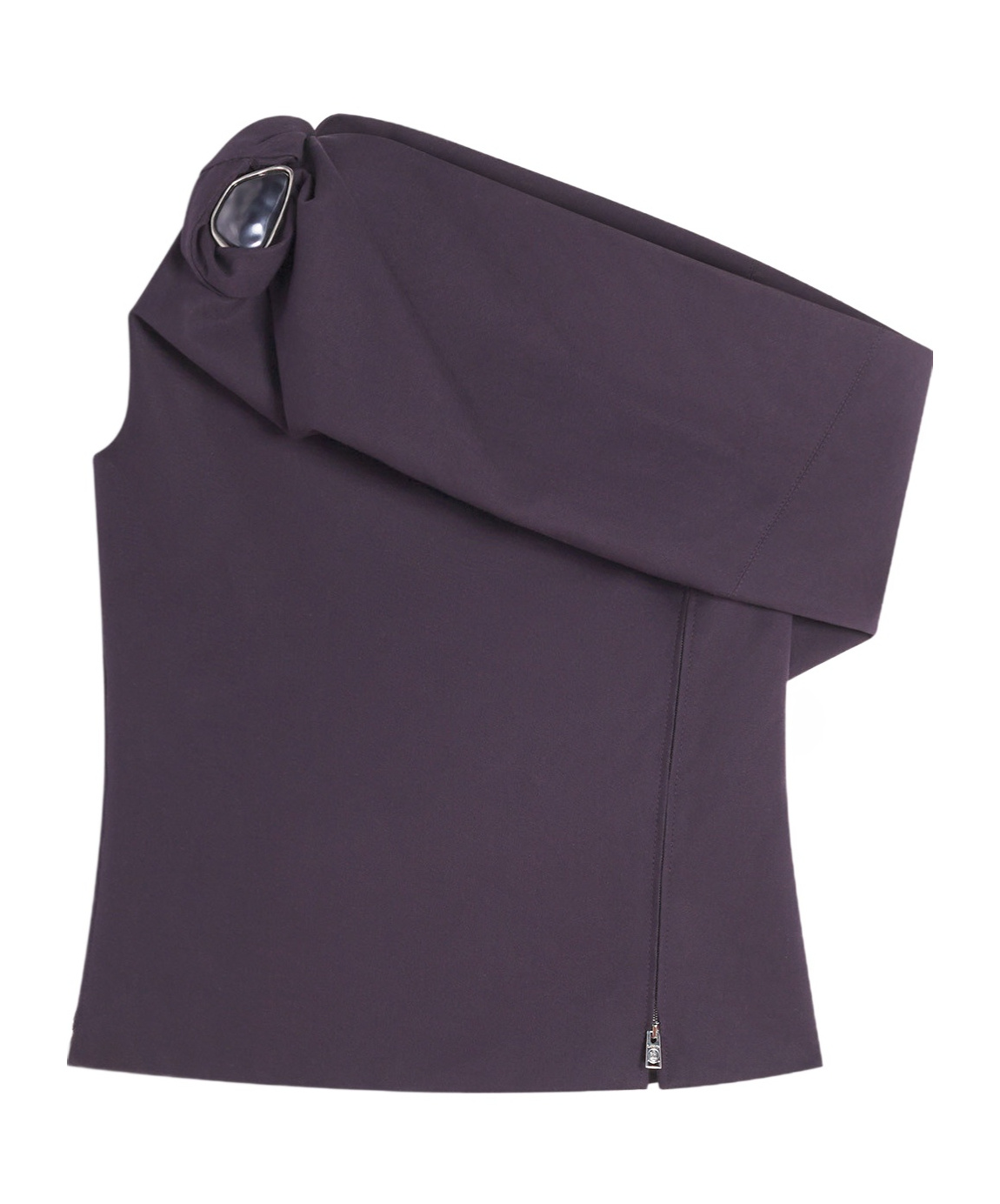 Lanvin Asymmetric Blouse In Black