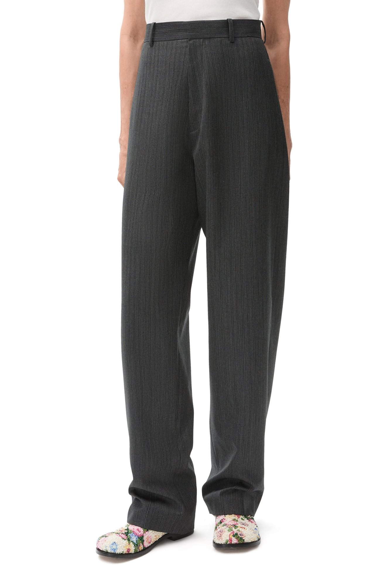 Loewe Wool Trousers In Black