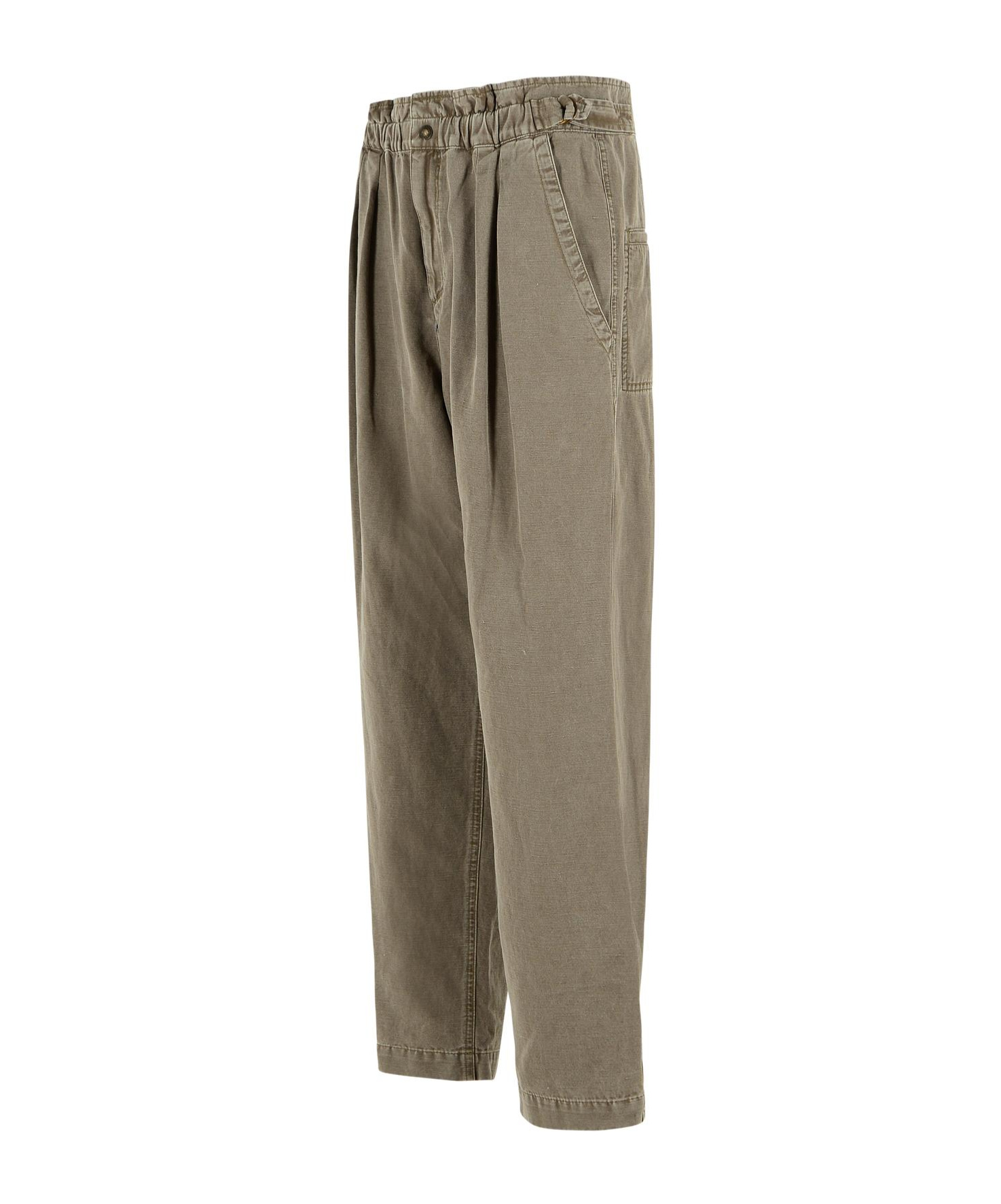 Isabel Marant Étoile Straight-leg Elasticated Waist Trousers In Brown