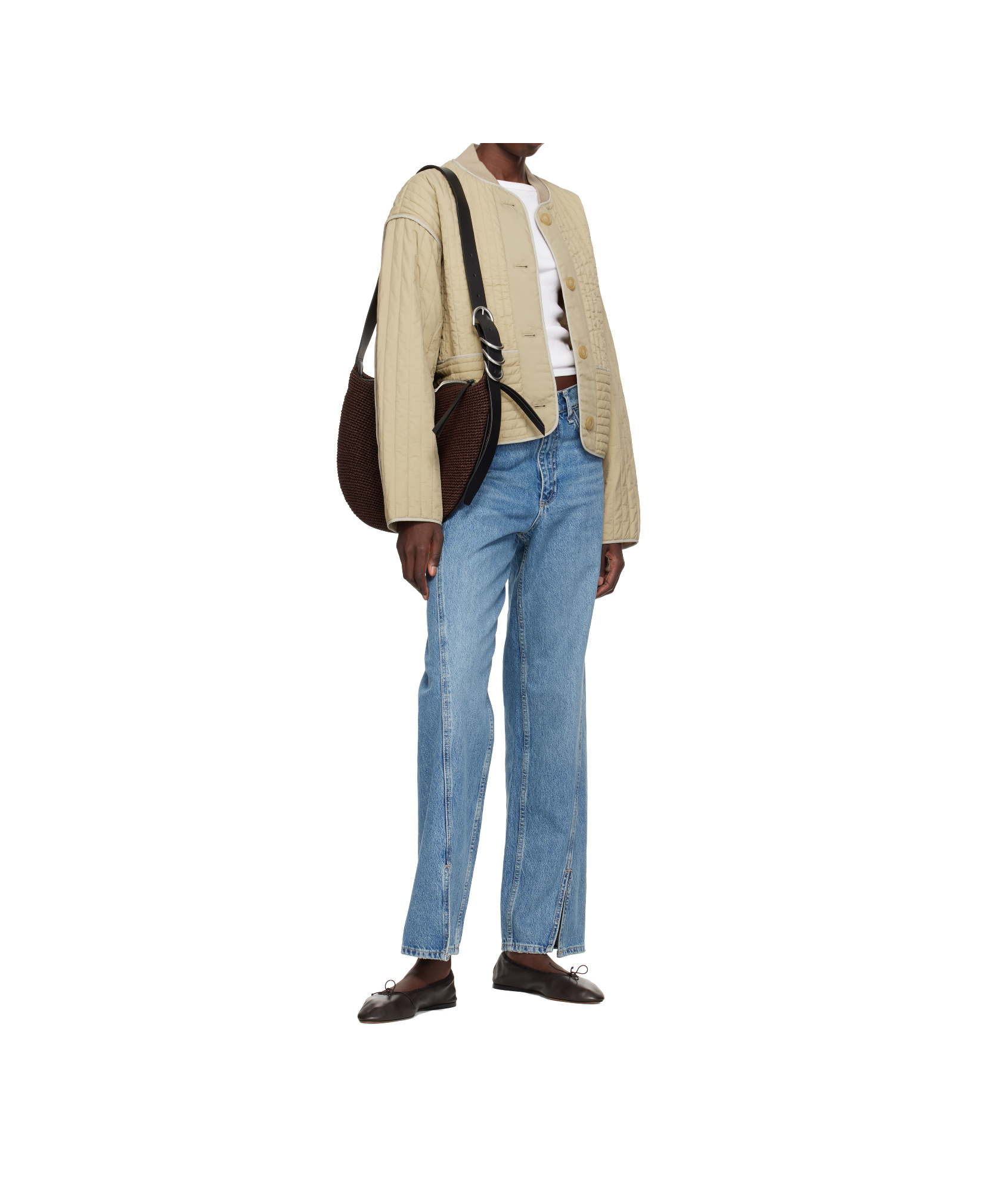 Rag & Bone Mercer Medium Straw Hobo Bag